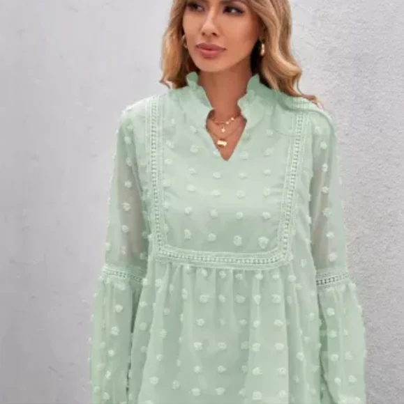 New Swiss dot babydoll top - Picture 9 of 15